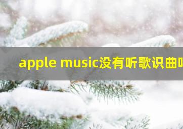 apple music没有听歌识曲吗